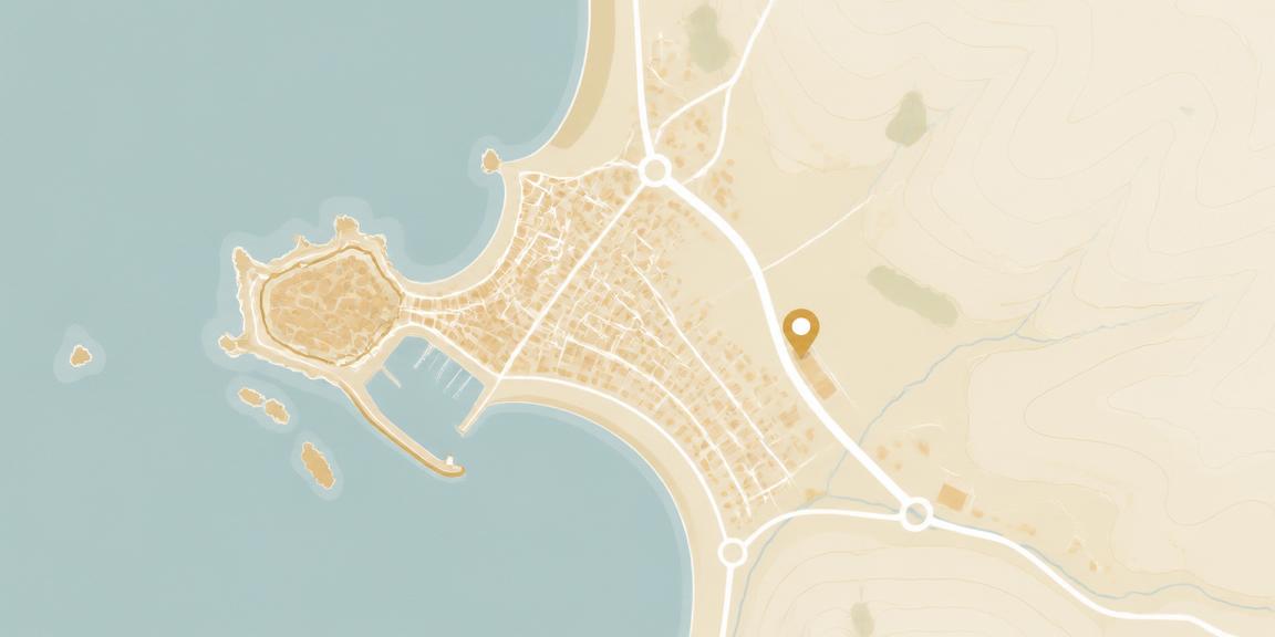 Carte de Calvi indiquant l'emplacement du garage Speedy